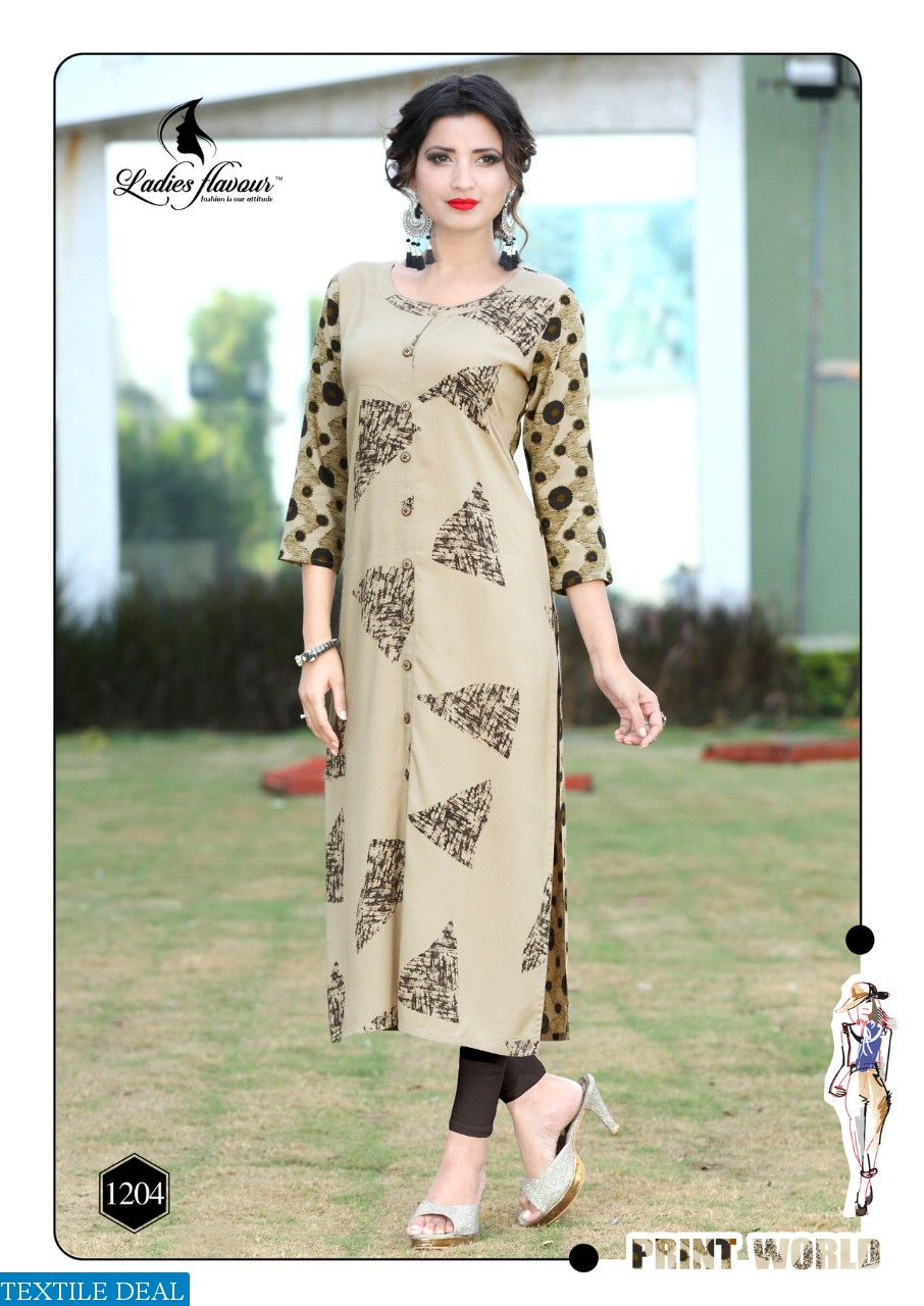 ladies flavour print world Wholesale ready made kurtis